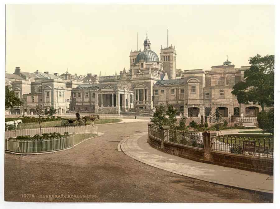 Vintage Royal Baths Harrogate England A4 Photo Print