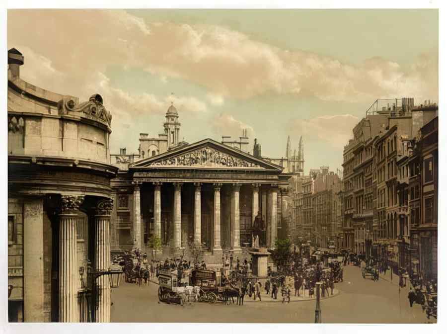 Vintage Royal Exchange London England A4 Photo Print