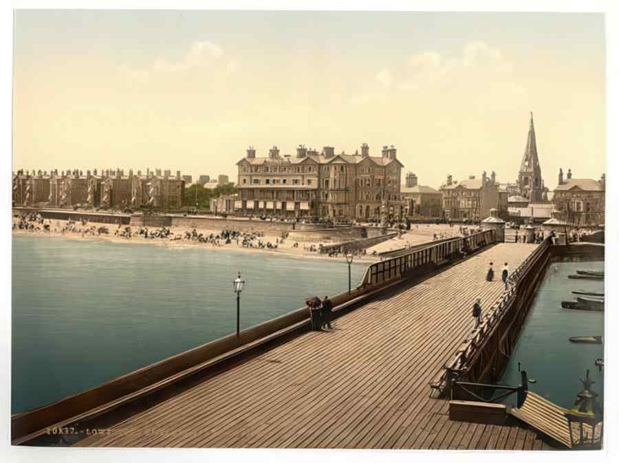 Vintage Royal Hotel From Pier Lowestoft England A4 Photo Print