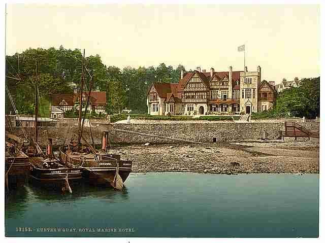 Vintage Royal Marine Hotel Hunters Quay A4 Photo Print