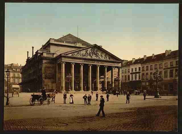 Vintage Royal Theatre Brussels A4 Photo Print