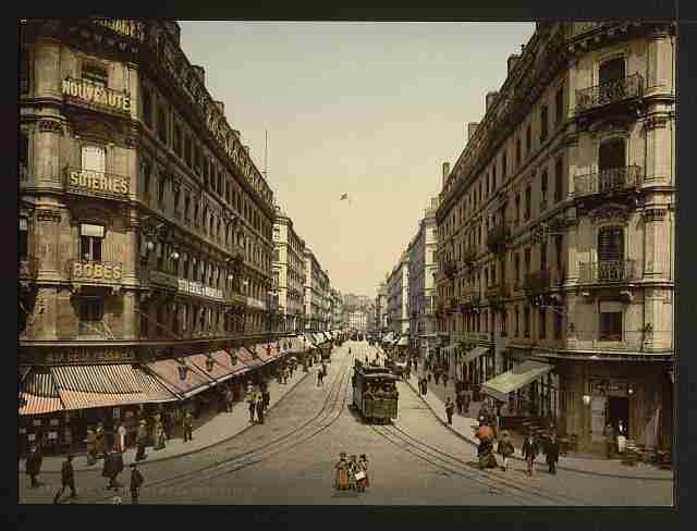 Vintage Rue de la Republic Lyons A4 Photo Print