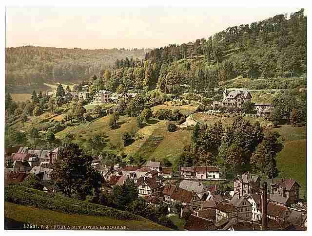 Vintage Ruhla and Hotel Landgraf Thuringia A4 Photo Print