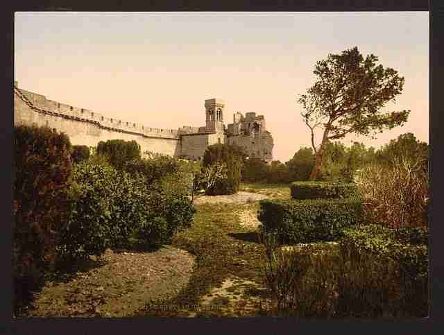 Vintage Ruins Beaucaire Castle Tarascon Pyrenees A4 Photo Print
