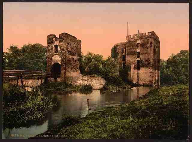 Vintage Ruins of Brederode Haarlem A4 Photo Print