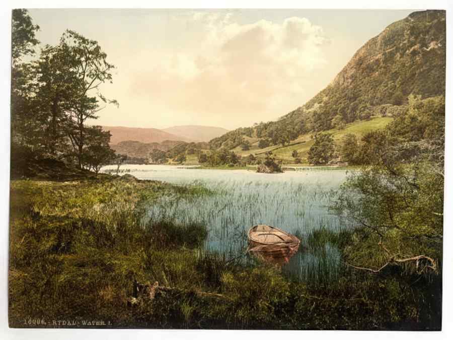 Vintage Rydal Water I Lake District England A4 Photo Print