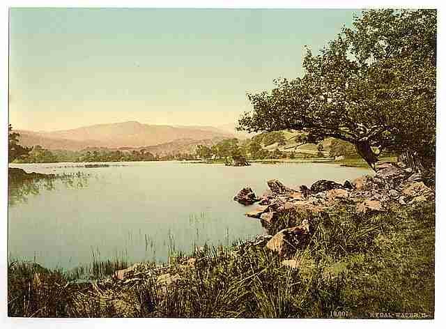 Vintage Rydal Water II Lake District A4 Photo Print