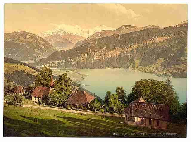 Vintage Saint Beatenberg Bernese Oberland A4 Photo Print