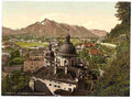 Vintage Salzburg and the Unterberg A4 Photo Print