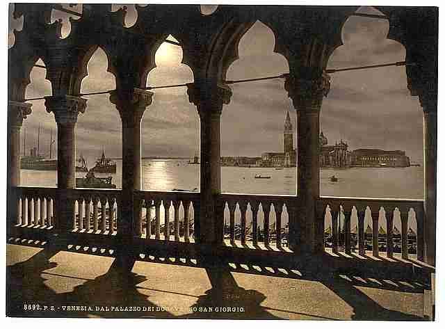 Vintage San Georgio by moonlight Venice A4 Photo Print