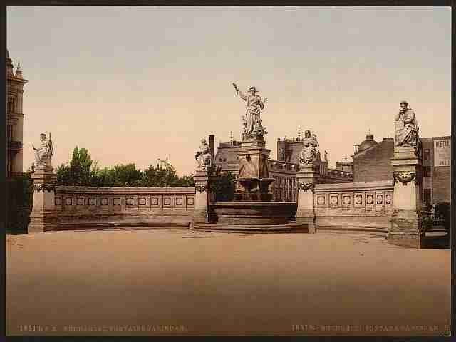 Vintage Sarindar Fountain Bukharest A4 Photo Print