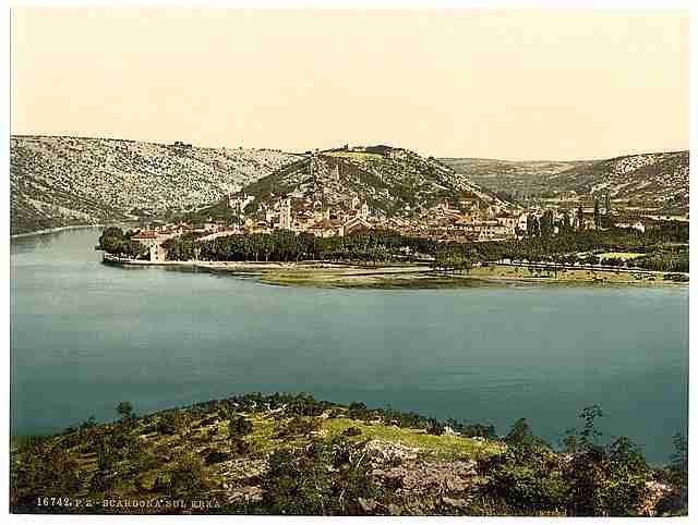 Vintage Scardona upon the Kerka Dalmatia A4 Photo Print