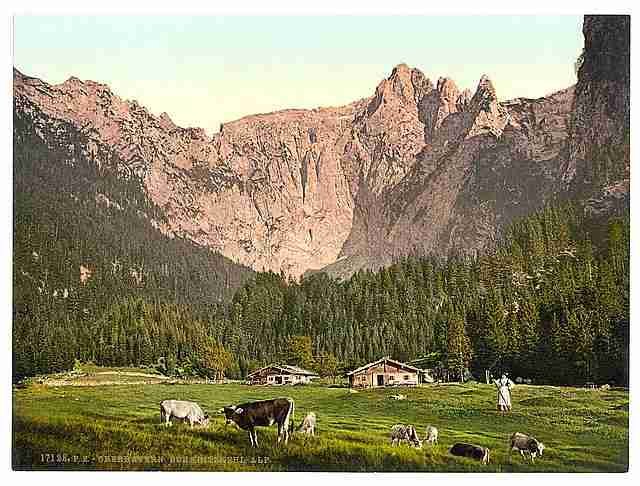 Vintage Scharitzkehl Alp Upper Bavaria A4 Photo Print
