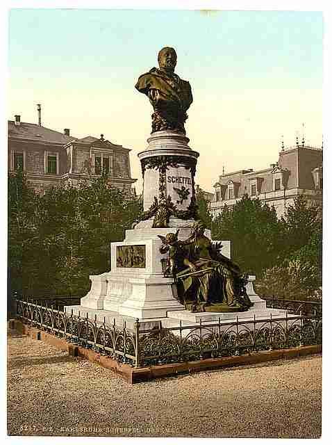 Vintage Scheffels Monument Karlsruhe Baden A4 Photo Print