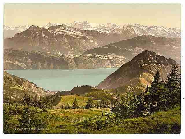 Vintage Scheidegg Rigi A4 Photo Print