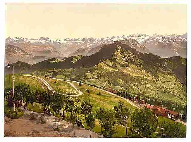 Vintage Scheidegg general view Rigi A4 Photo Print
