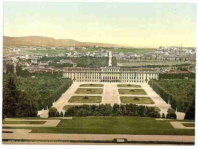 Vintage Schoenbrunn Castle Vienna A4 Photo Print