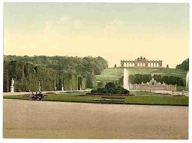 Vintage Schoenbrunn Park Vienna A4 Photo Print