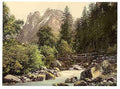 Vintage Schwarze Lutschine Bernese Oberland A4 Photo Print