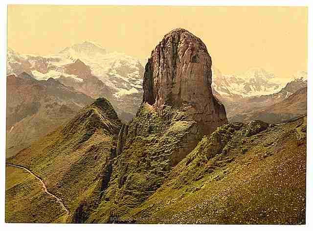 Vintage Schynige Platte  Bernese Oberland A4 Photo Print