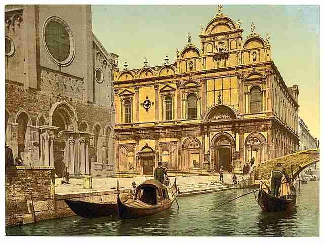 Vintage Scuola di San Marco Venice A4 Photo Print