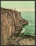 Vintage Sea Wall at Bald Head Cliff York Maine A4 Photo Print