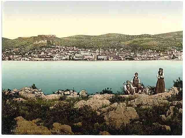 Vintage Sebenico from the island Dalmatia A4 Photo Print