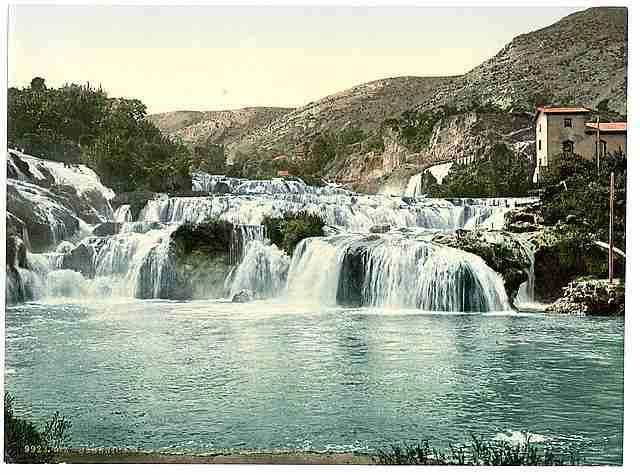 Vintage Sebenico lower falls of the Kerka Dalmatia A4 Photo Print