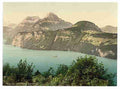 Vintage Seelisberg and Bauen Lake Lucerne I A4 Photo Print