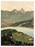Vintage Seelisberg and Kanzeli Lake Lucerne A4 Photo Print