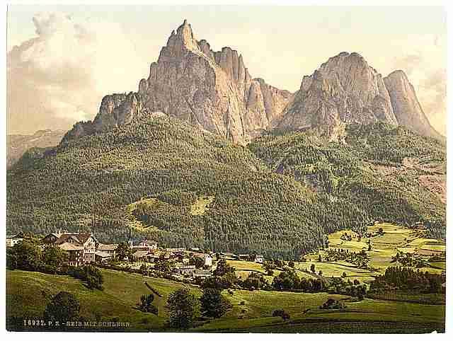Vintage Seiz with the Schlern Tyrol A4 Photo Print
