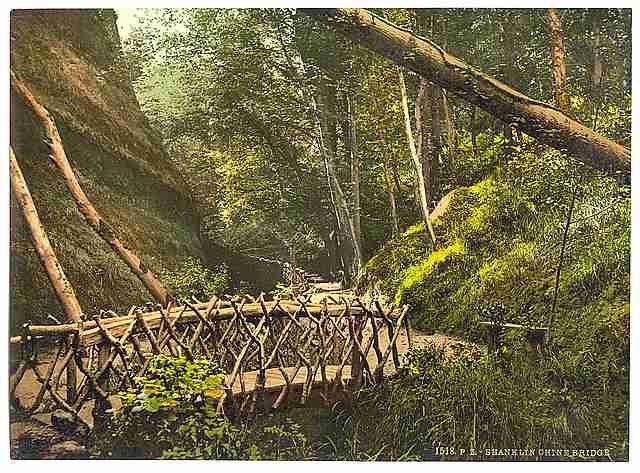 Vintage Shanklin the bridge Isle of Wight A4 Photo Print
