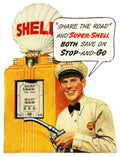 Vintage Shell Station 1940s Vintage Retro Advert Poster
