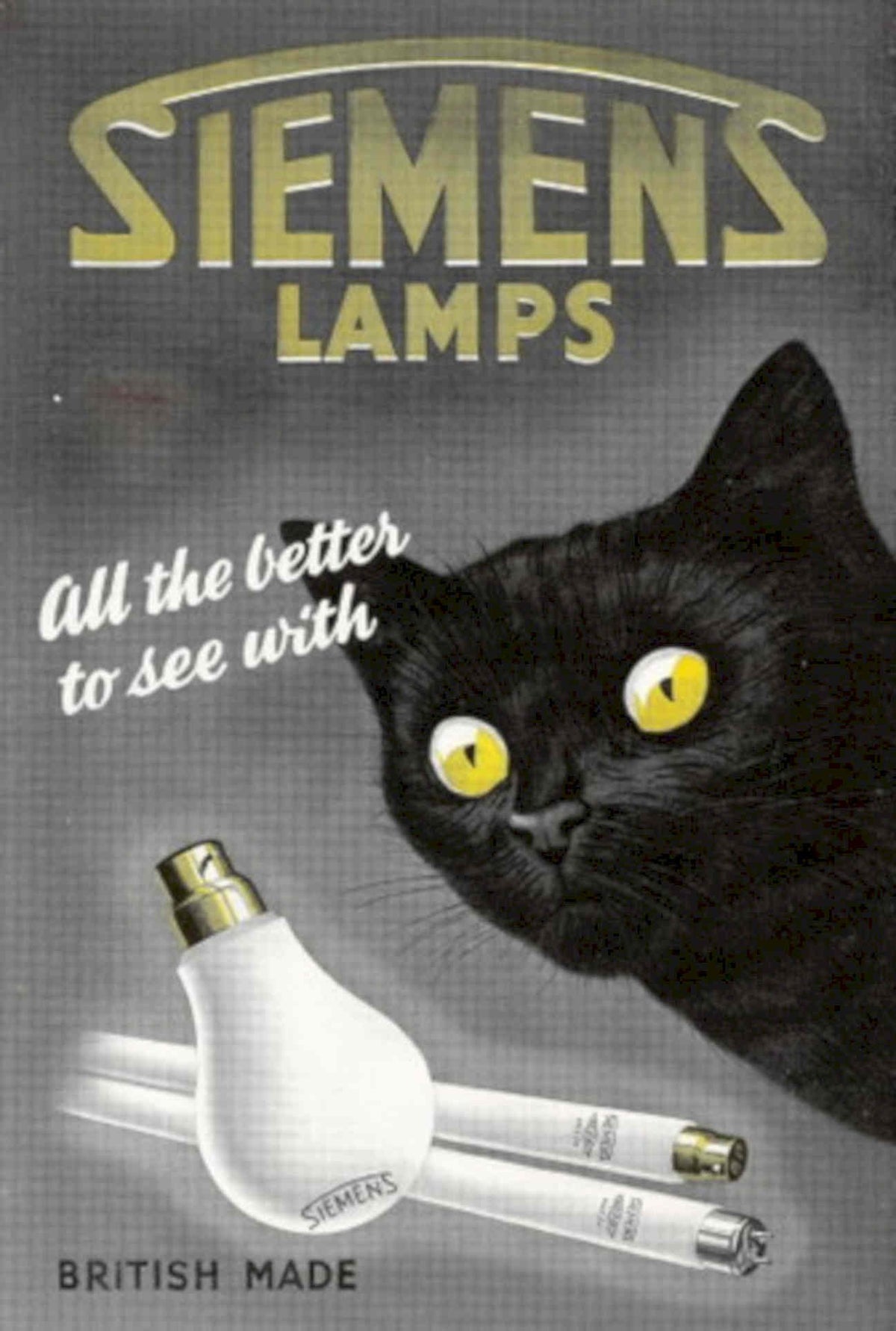 Vintage Siemens Lamps 1950s Vintage Retro Advert Poster
