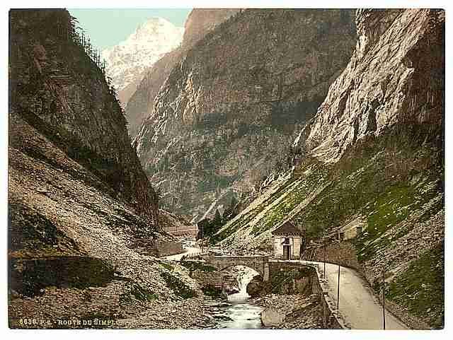 Vintage Simplon Pass Gondoschlucht Valais Alps of A4 Photo Print