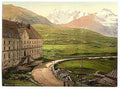Vintage Simplon Pass the hospice Valais Alps of A4 Photo Print