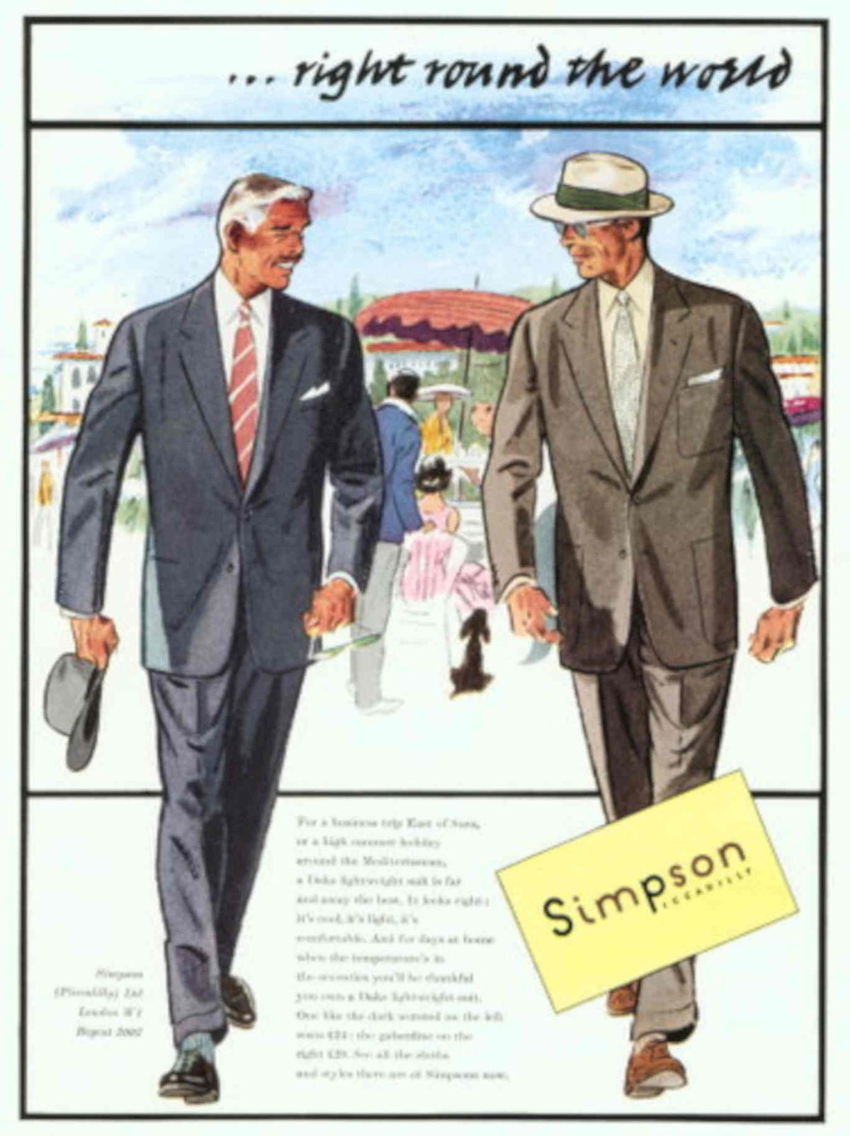 Vintage Simpson Suits 1950s Vintage Retro Advert Poster