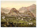 Vintage Sion general view I Valais A4 Photo Print
