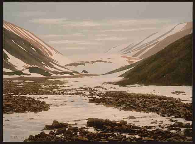 Vintage Snebrae at Advent Bay Spitzbergen A4 Photo Print