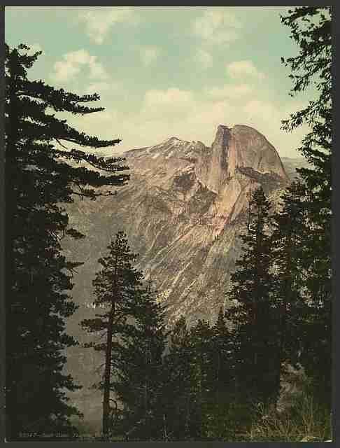Vintage South Dome II Yosemite Valley A4 Photo Print