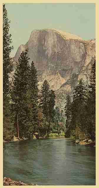 Vintage South Dome Yosemite Valley A4 Photo Print