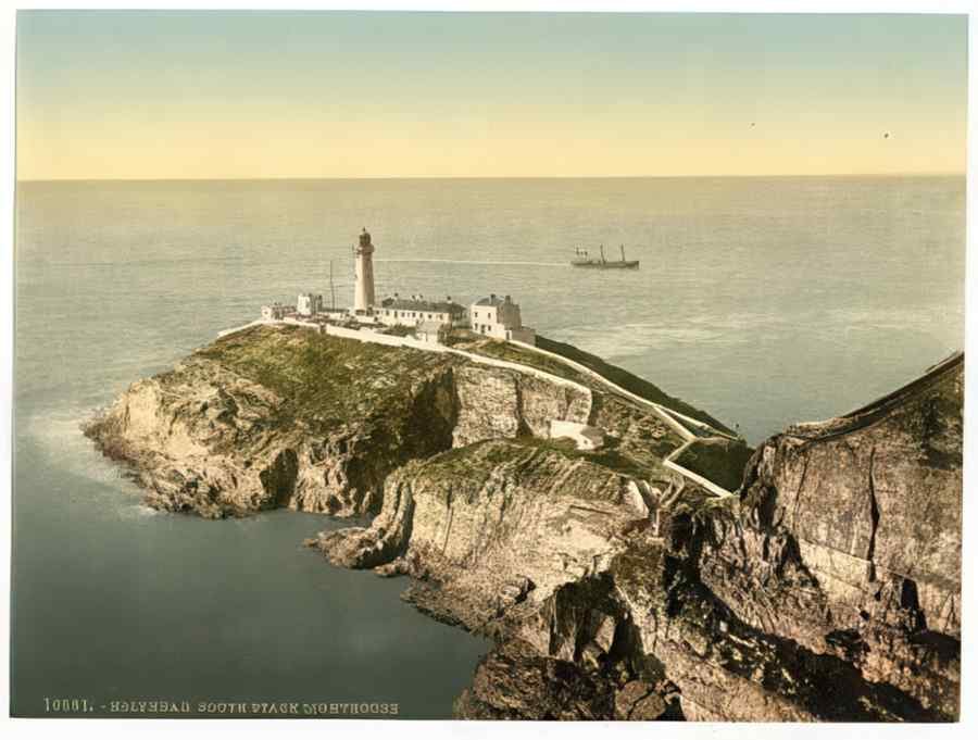 Vintage South Stack Lighthouse Holyhead Wales A4 Photo Print