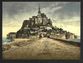 Vintage South front from the dike Mont St Michel A4 Photo Print