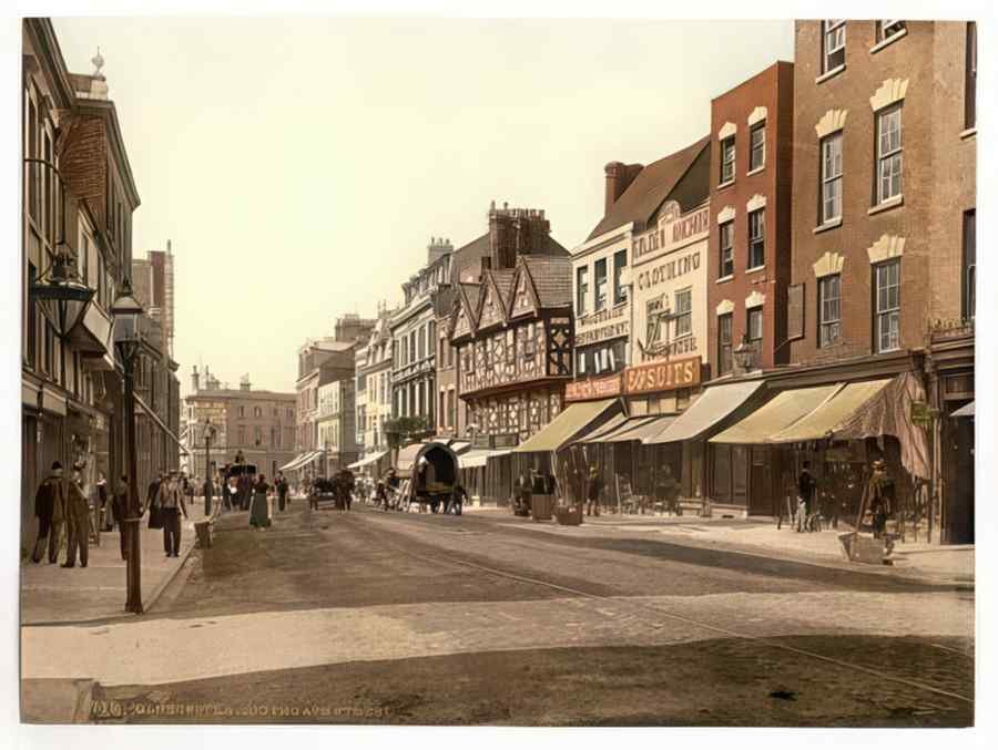 Vintage Southgate Street Gloucester England A4 Photo Print