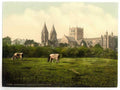 Vintage Southwell Cathedral And Abbey Ruins Notts England A4 Photo Print