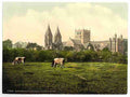 Vintage Southwell Cathedral and abbey ruins Notts A4 Photo Print