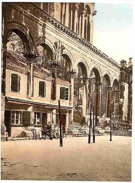 Vintage Spalato II Diocletians Palace Dalmatia A4 Photo Print