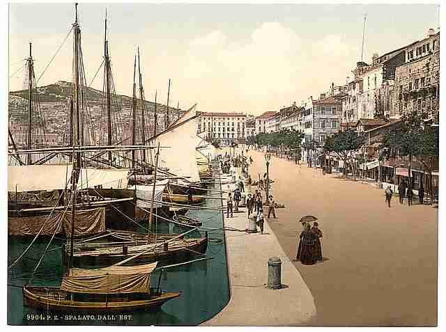 Vintage Spalato from the east Dalmatia A4 Photo Print