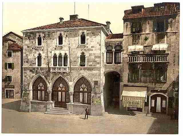 Vintage Spalato the Communal Palace Dalmatia A4 Photo Print