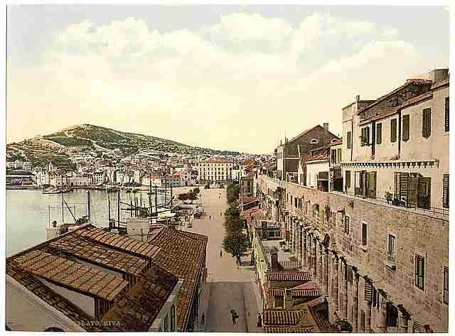Vintage Spalato the water front Dalmatia A4 Photo Print